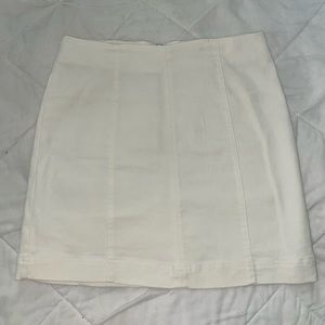 Newbury Kustom White Denim Skirt